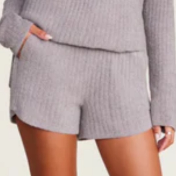 Barefoot Dreams Tan CozyChic Lite Wide Rib Knit Dolphin Hem Shorts 3X plus - Picture 1 of 8